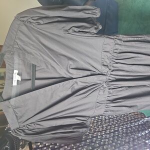 Free Assembly Black Puff Sleeve Dress